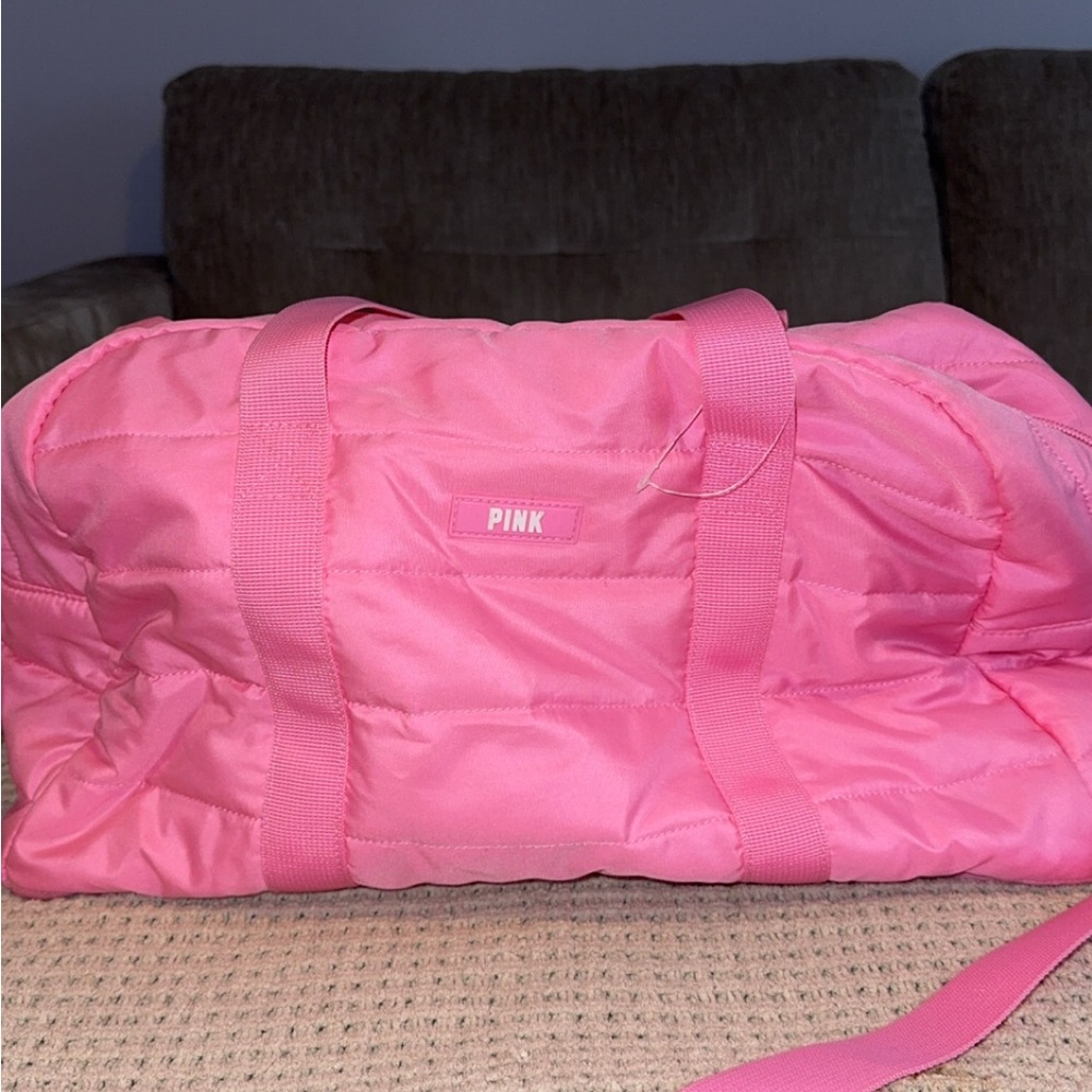 PINK Victoria's Secret Quilted Duffel Bag